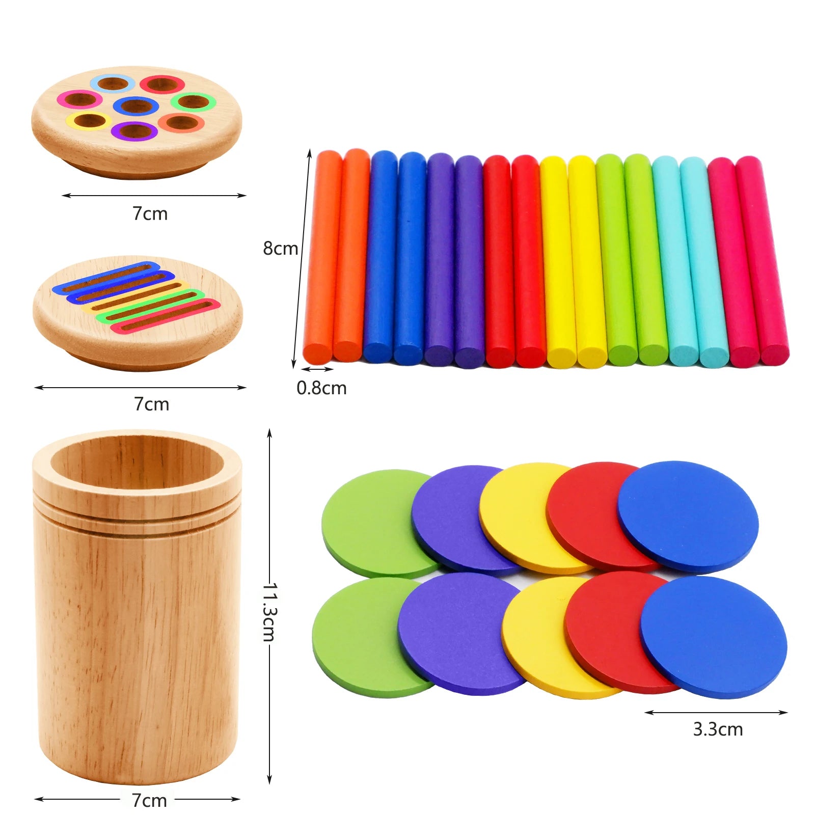 Jouet d'apprentissage en bois (2-5ans)